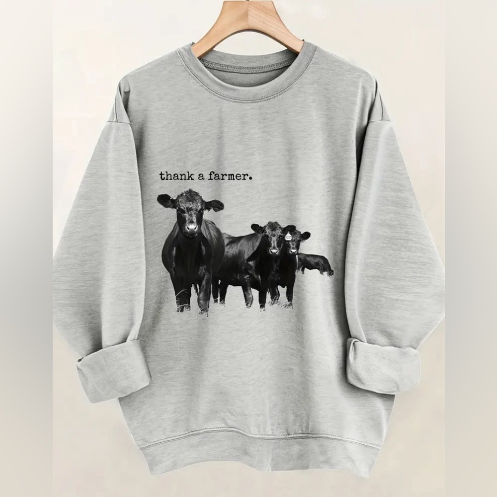 Etsy Thank A Farmer Western Crewneck Sweatshirt